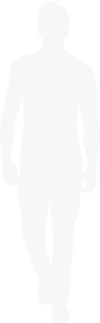 Illustration of the human body for organ coverage